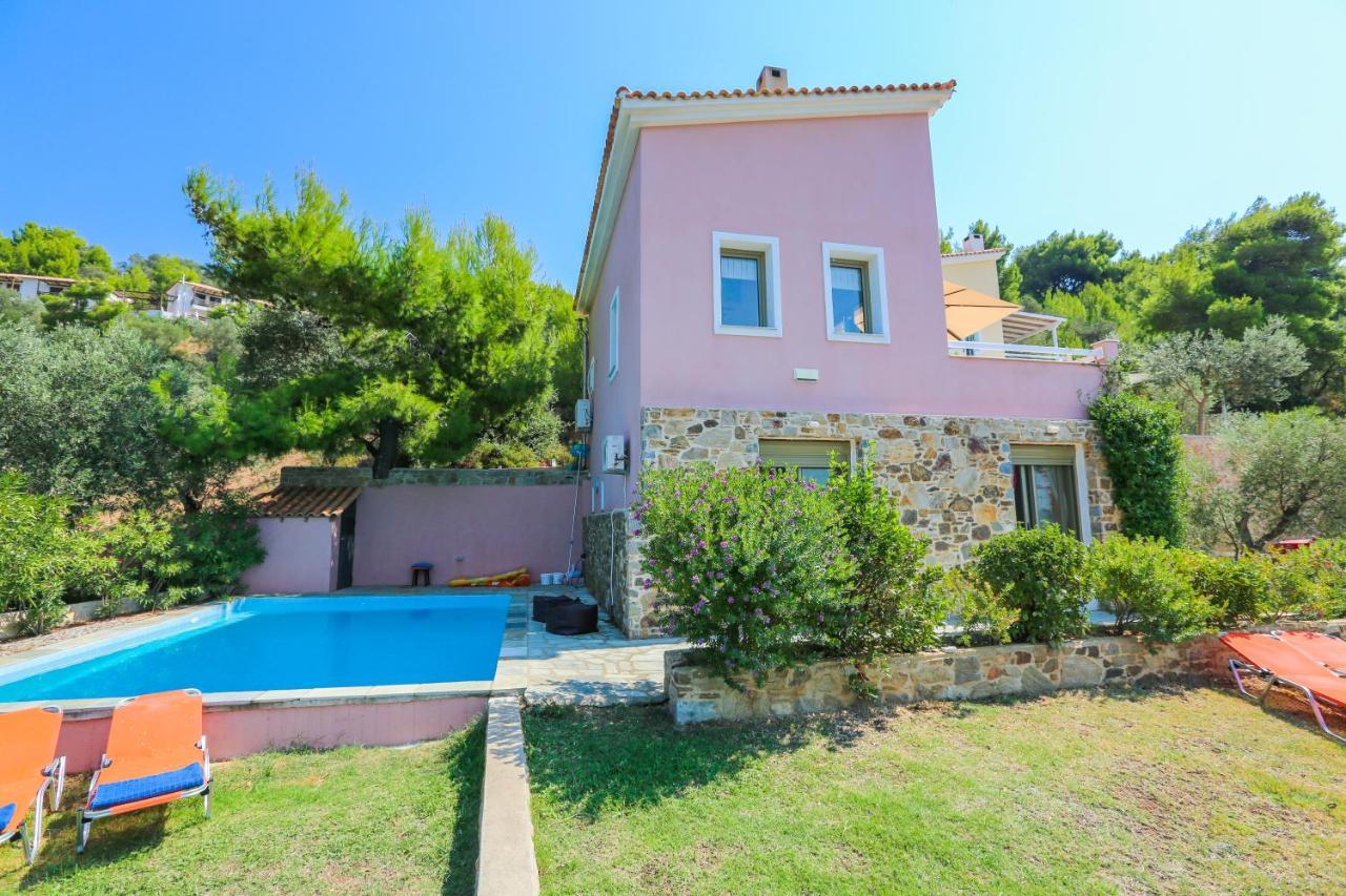 Skiathos Seaview Villa With Pool Punta Eksteriør bilde