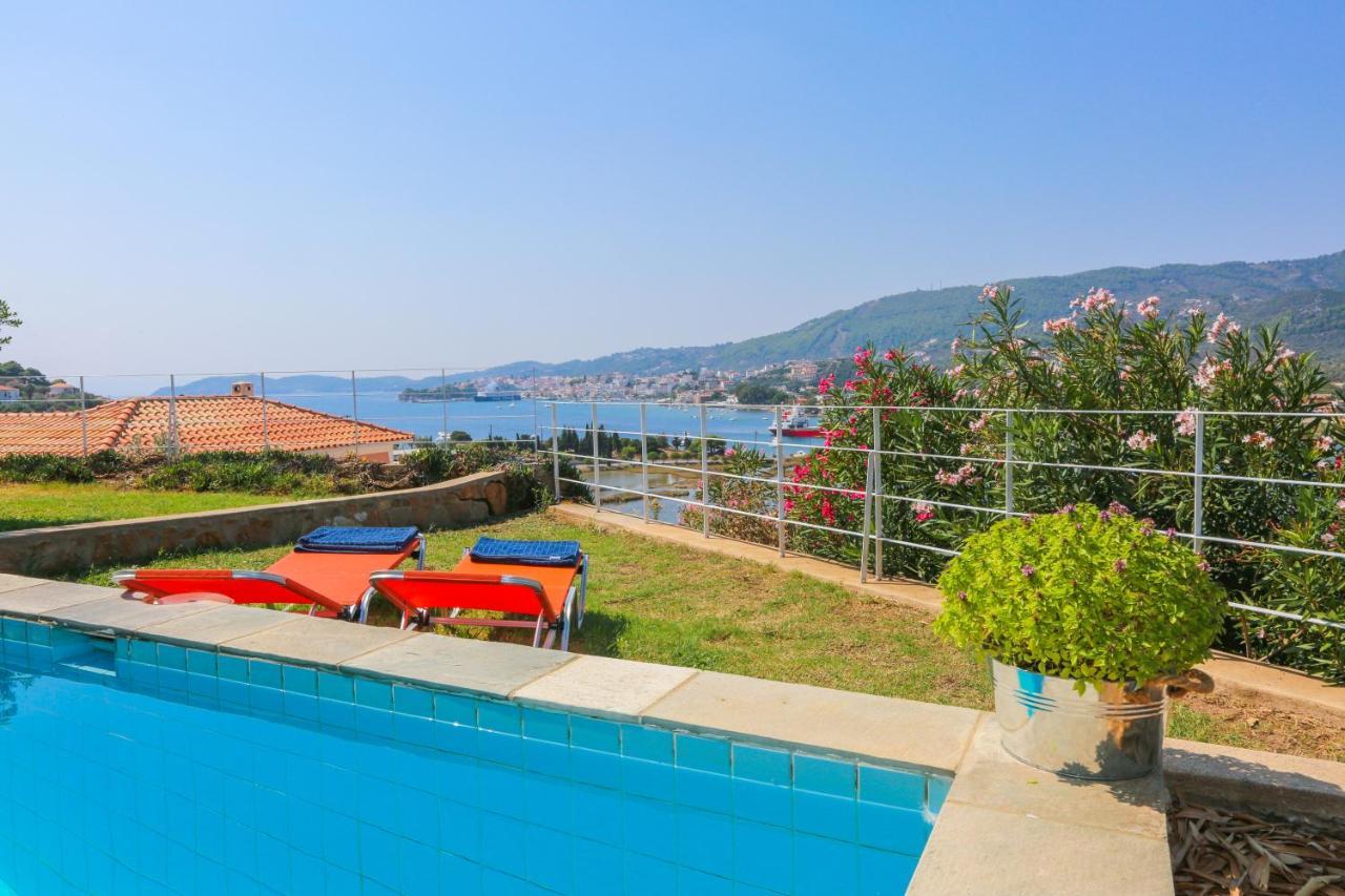 Skiathos Seaview Villa With Pool Punta Eksteriør bilde