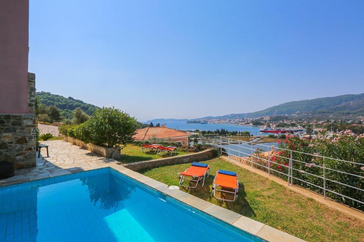 Skiathos Seaview Villa With Pool Punta Eksteriør bilde